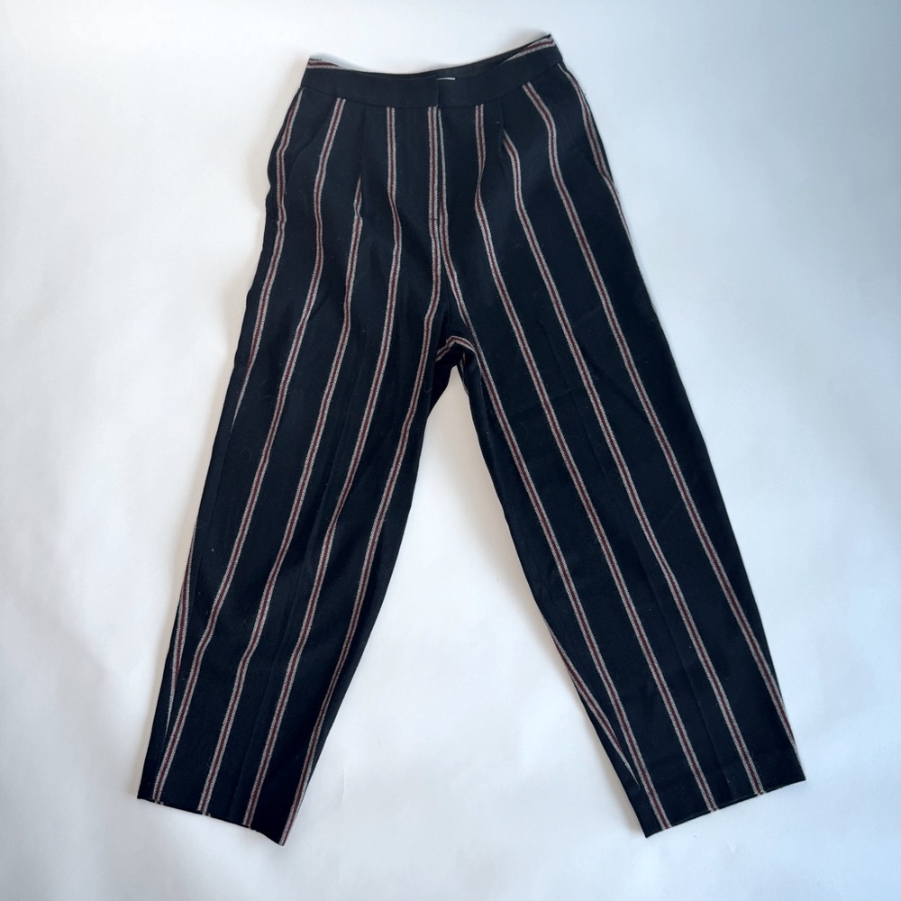 Elizabeth and James Chic Striped Navy Trousers